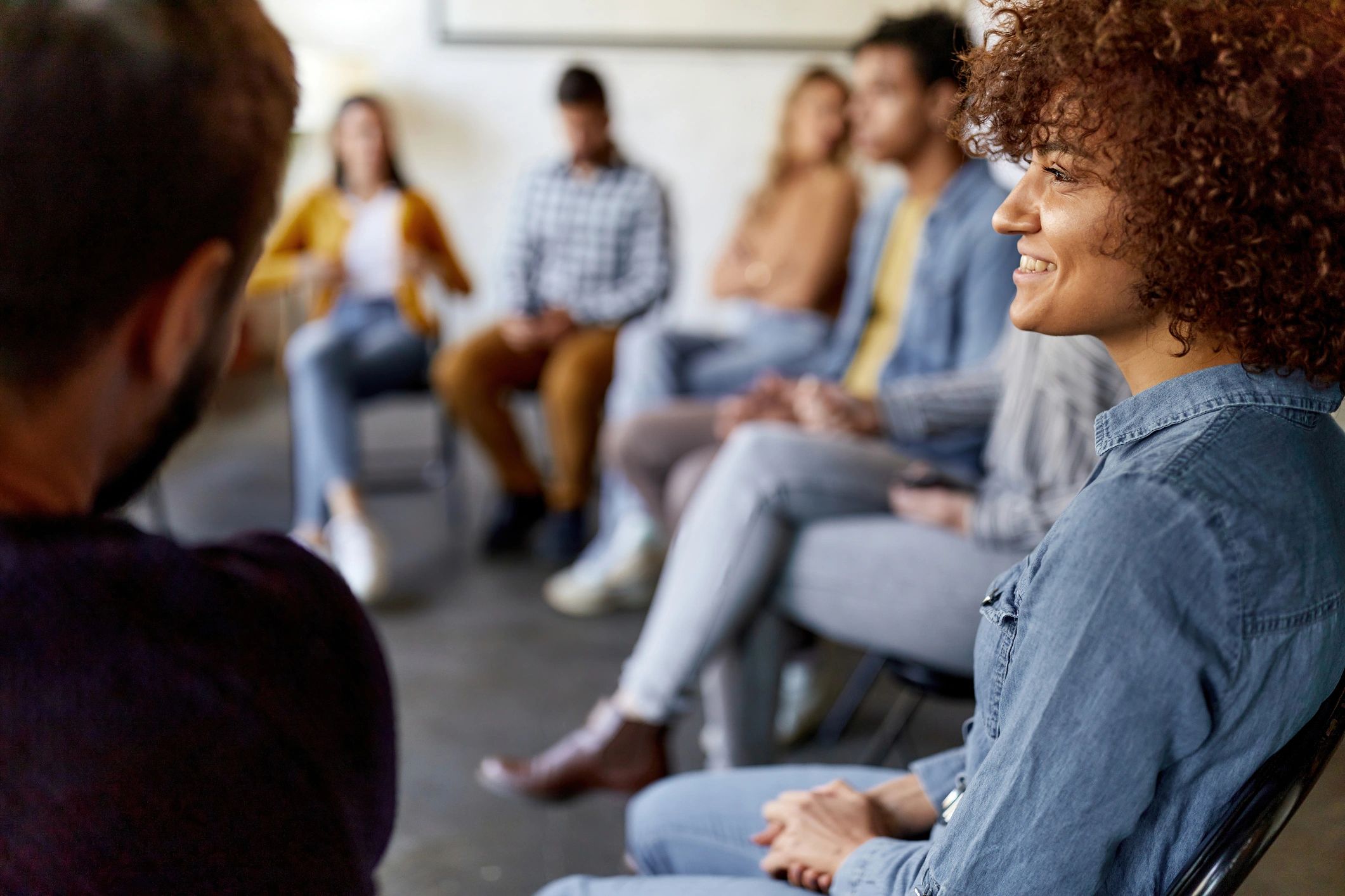 Supportive group discussion in a workplace setting
