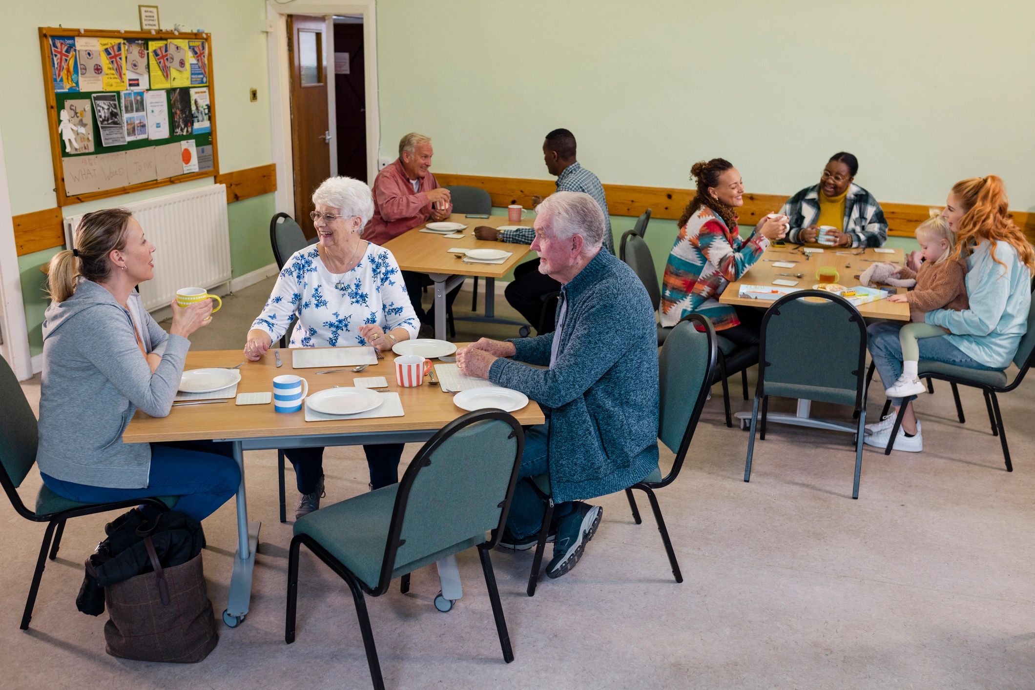 Community members gathered for an event